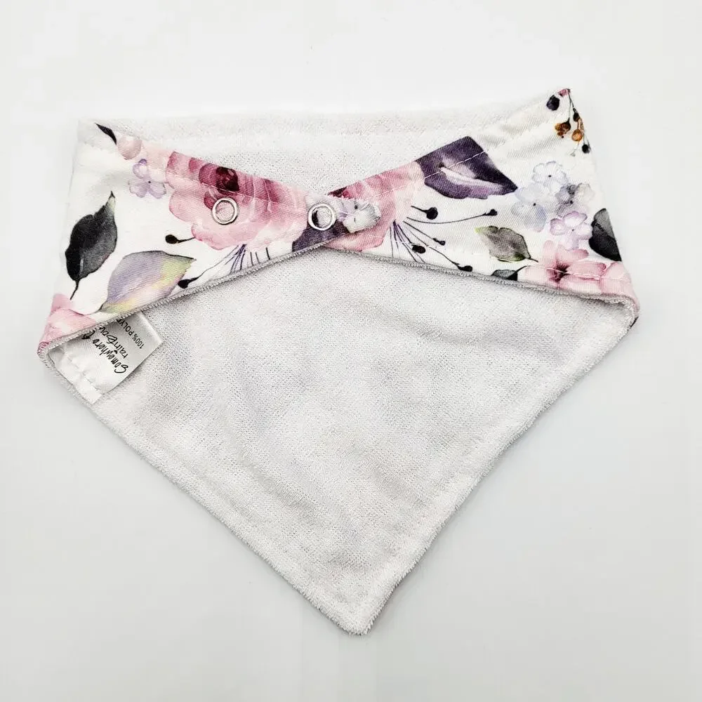 Somewhere Over Rainbows Floral Print Bandana Bib Infant Adjustable One Size